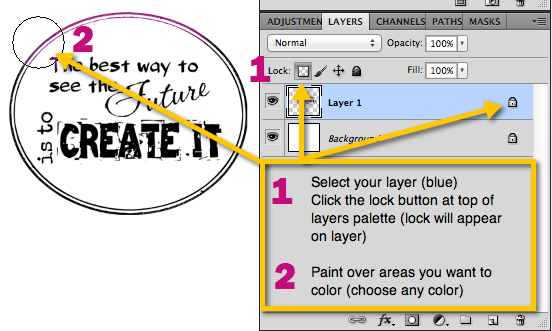 Photoshop Tip: Paint Color into Word Art