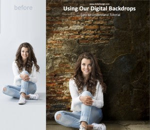 Using Digital Backdrops From AsheDesign.com