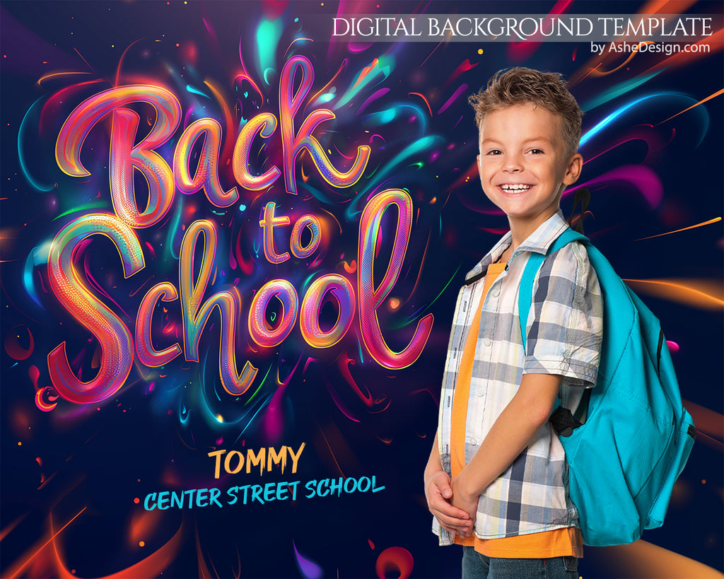 Digitally Mastered Photography Backdrops - Back to School Graffiti Splash