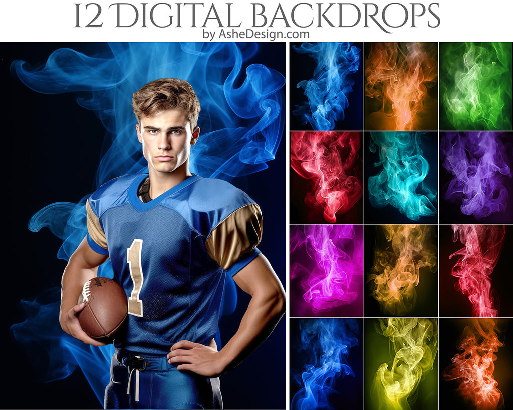 Digital Photography Backdrops - Colors of Smoke