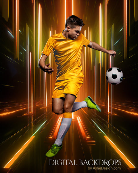 Digital Photography Backdrops - Futuristic Neon