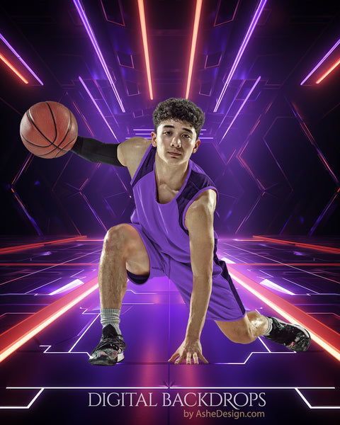 Digital Photography Backdrops - Futuristic Neon