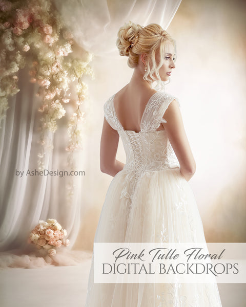 Photography backdrop, Digital overlays, Digital backgrounds, Photoshop overlays, photography overlays, Fine art backdrops, Tulle backdrops, Maternity backdrops, Backdrop Overlays, Tulle Floral, tulle overlays, Texture overlays, for photographers, Studio backdrop overlays, Flowing Tulle