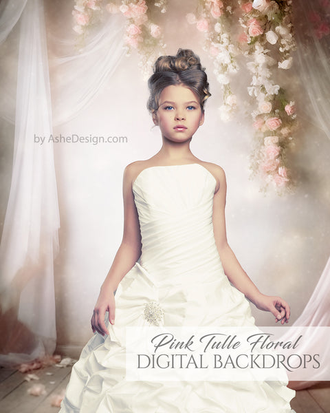 Photography backdrop, Digital overlays, Digital backgrounds, Photoshop overlays, photography overlays, Fine art backdrops, Tulle backdrops, Maternity backdrops, Backdrop Overlays, Tulle Floral, tulle overlays, Texture overlays, for photographers, Studio backdrop overlays, Flowing Tulle