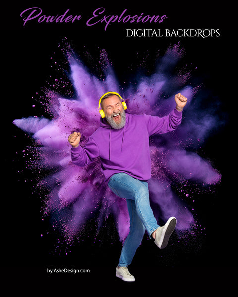 Digital Photography Backdrops - Powder Explosions