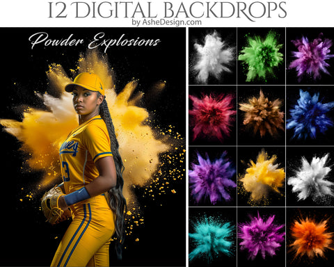 Digital Photography Backdrops - Powder Explosions