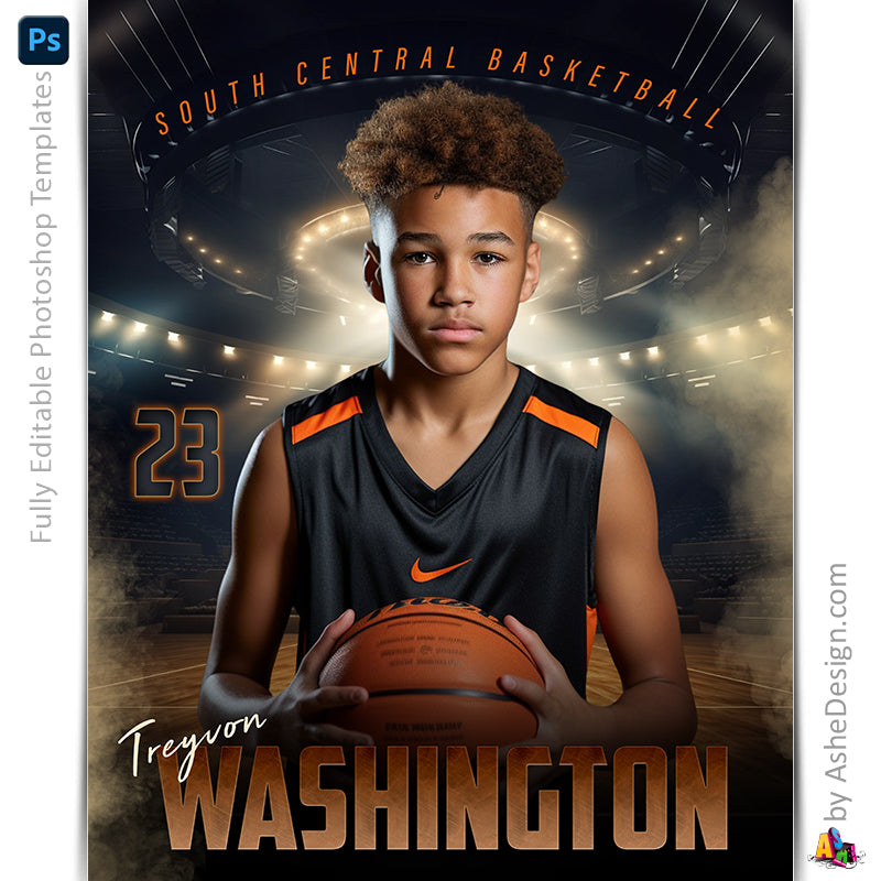 Basketball, Photoshop Template, Digital Background, Basketball Template, basketball poster, senior banner, Sports Poster, Custom Banner, Basketball Backdrop, Basketball Banner, photoshop services, basketball mom