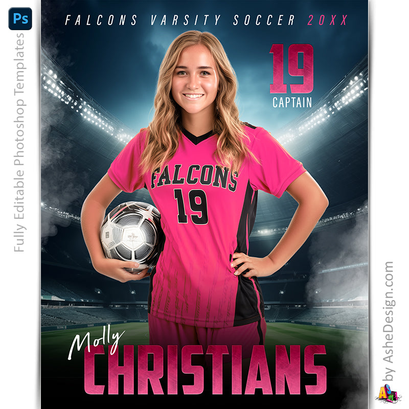Amped Effects - Stadium Lights Soccer Poster Template For Photoshop