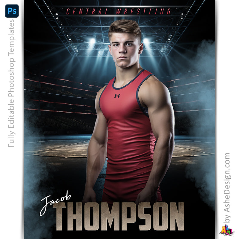 Wrestling, Photoshop Template, Digital Background, Wrestling Template, wrestling poster, senior banner, Sports Poster, Custom Banner, Wrestling Backdrop, Wrestling Banner, photoshop services, wrestling mom