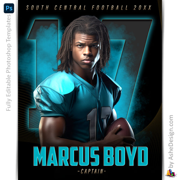 Amped Effects - The GOAT Multi-Sport Poster Template For Photoshop