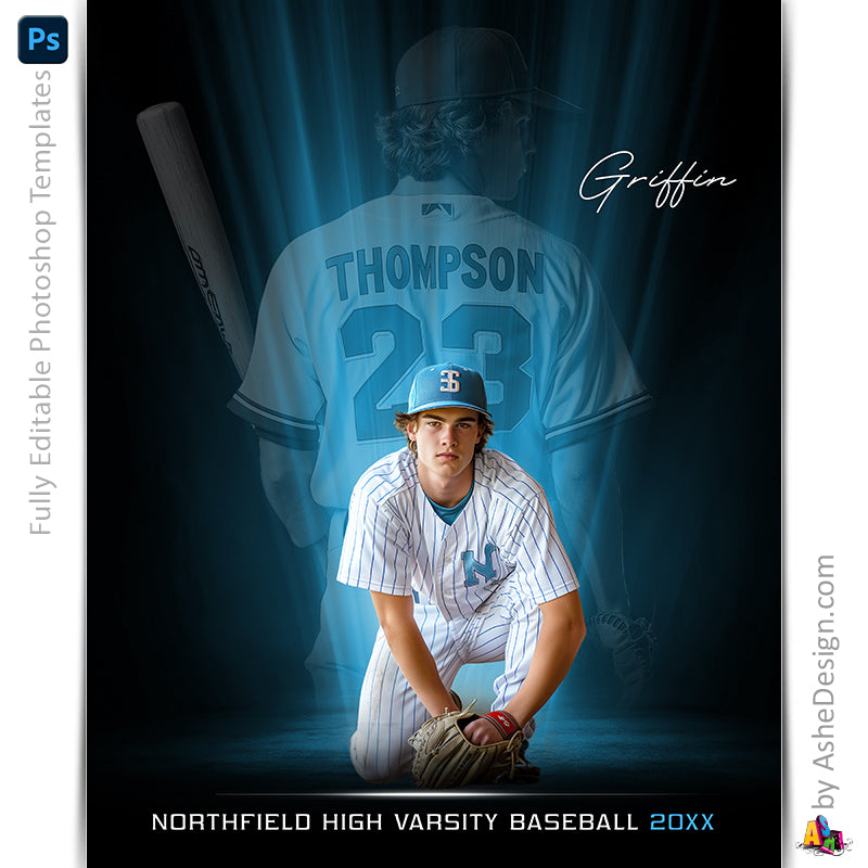 Amped Effects - Uplights Multi-Sport Poster Template For Photoshop
