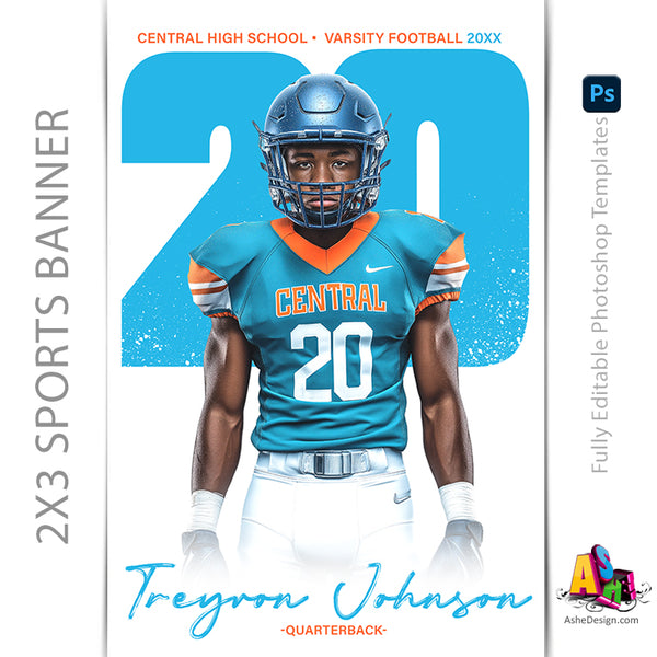 2x3 Amped Sports Banner - Paint Splatter