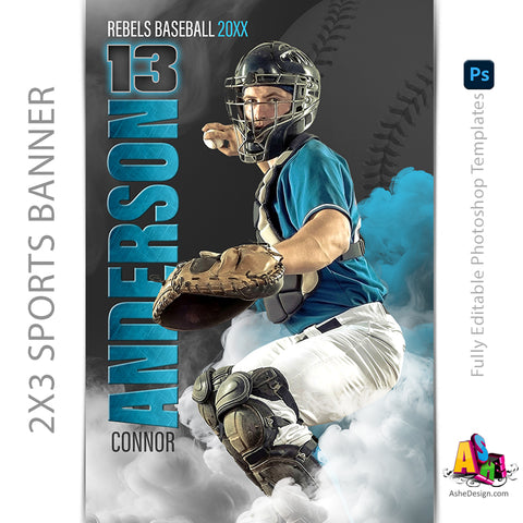 2x3 Amped Sports Banner - Sports Legends Baseball