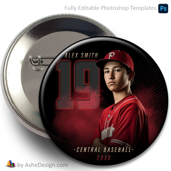 Sports Button - Multi-Sport Photoshop Template The GOAT