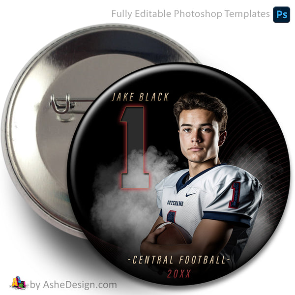 Sports Button - Multi-Sport Photoshop Template The GOAT