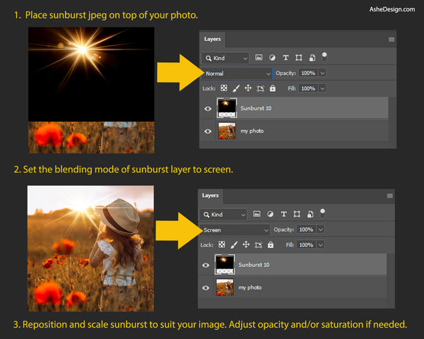 Designer Gems -  Sunburst Overlays