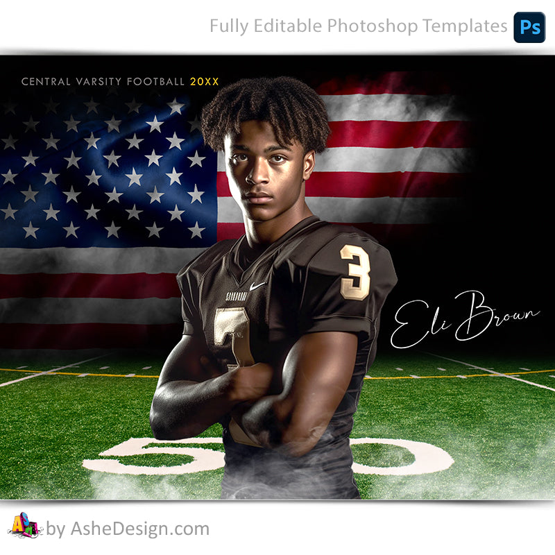 Sports Poster, Photoshop Template, Digital Background, Custom Banner, Senior Banner, Football Poster, Football Banner, Football Template, Football Background, Football Backdrop, Football Digital, Football Mom, Homecoming Poster