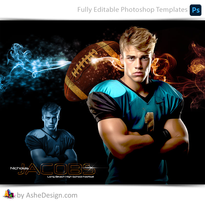 Sports Poster, Photoshop Template, Digital Background, Custom Banner, Senior Night Banner, Football Poster, Football Banner, Football Template, Football Background, Football Backdrop, Football Digital, Football Mom Gift, Homecoming Poster