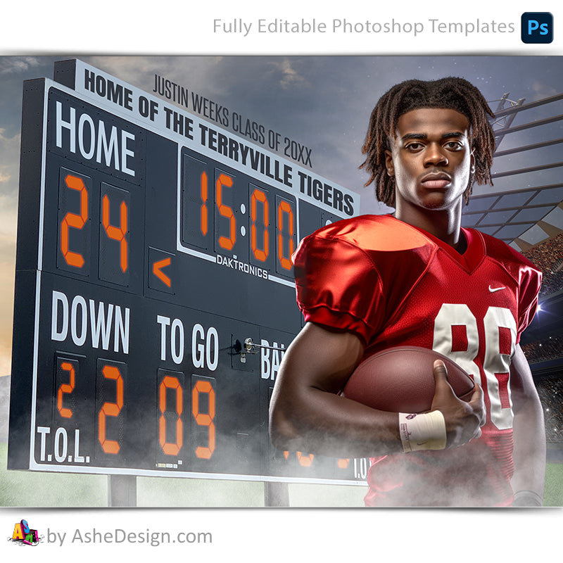 Sports Poster, Photoshop Template, Digital Background, Custom Banner, Senior Night Banner, Football Poster, Football Banner, Football Template, Football Background, Football Backdrop, Football Digital, Football Mom Gift, Homecoming Poster