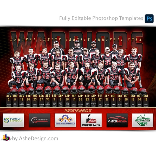 Ashe Design Sports Team Schedule Sponsor Poster Multi Sport ashe-design-sports-team-schedule-sponsor-poster-multi-sport