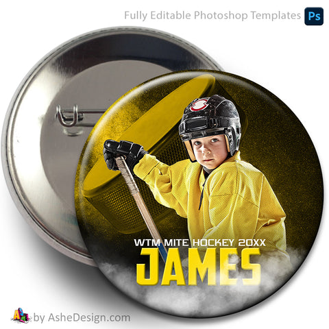 Sports Button - Nitro Fusion Hockey