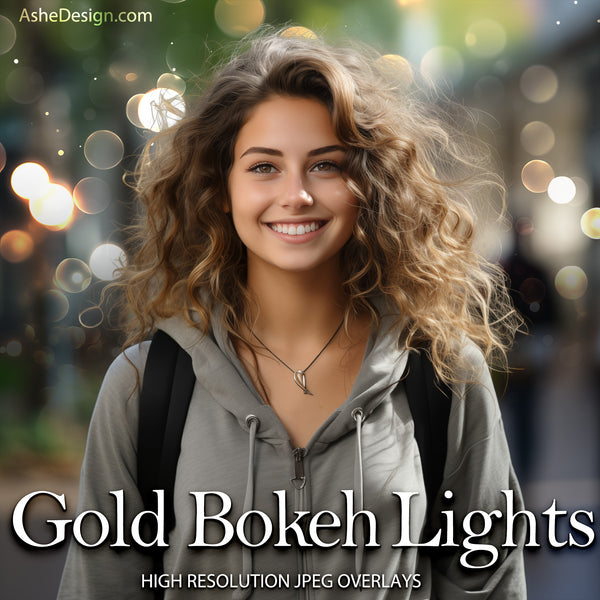 Designer Gems - Gold Bokeh Light Overlays