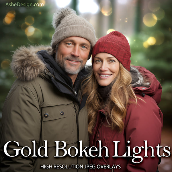 Designer Gems - Gold Bokeh Light Overlays