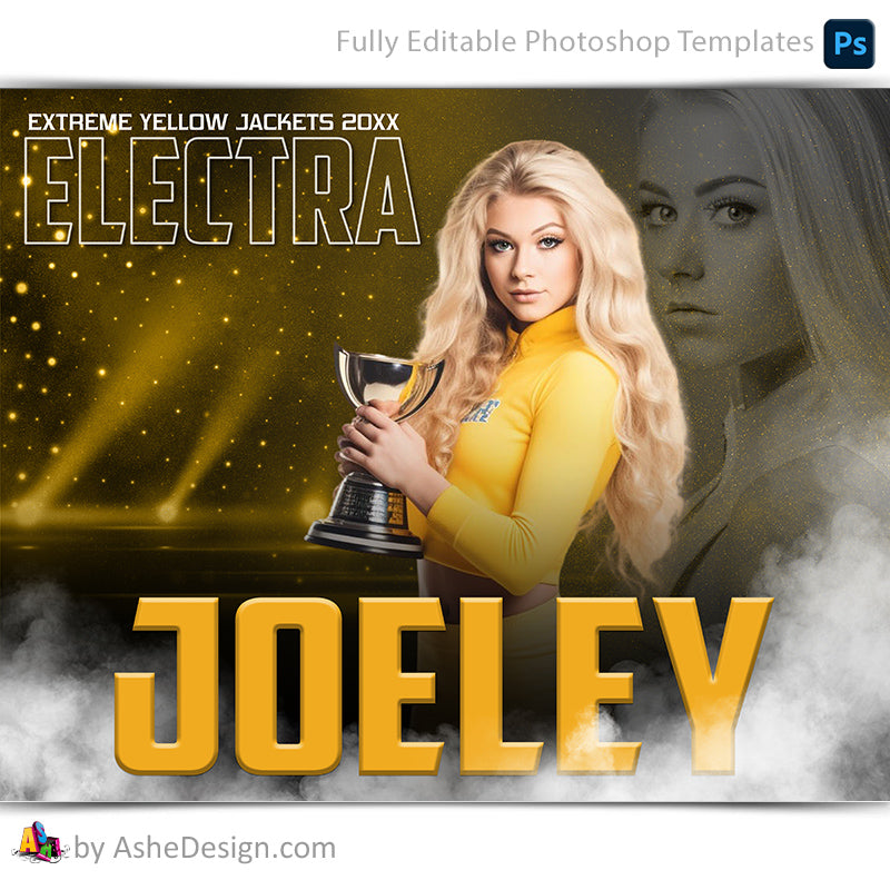 Amped Effects - Nitro Fusion Cheer Poster Template For Photoshop