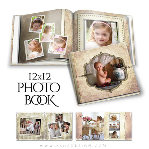Family Photo Book 12x12 | Victorian Garden open book