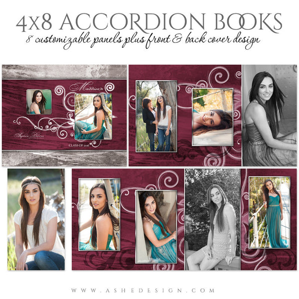 Senior Girl 4x8 Accordion Photo Book | Steel Magnolia full