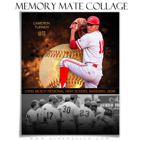 Sports Memory Mates 8x10 - Backdraft Baseball
