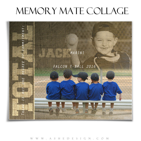 Ashe Design | Sports Memory Mate  | 8x10 | Total Commitment hz