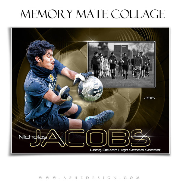 Ashe Design | 8x10 Memory Mate | Photoshop Templates | Abstract Soccer hz