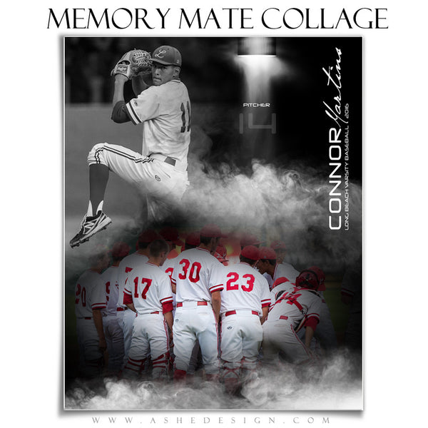 Ashe Design | Sports Memory Mate | 8x10 | Full Steam vt bb