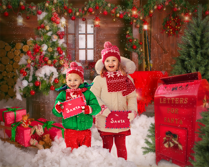Ashe Design 16x20 Digital Backdrop Set - Letters For Santa AFTER