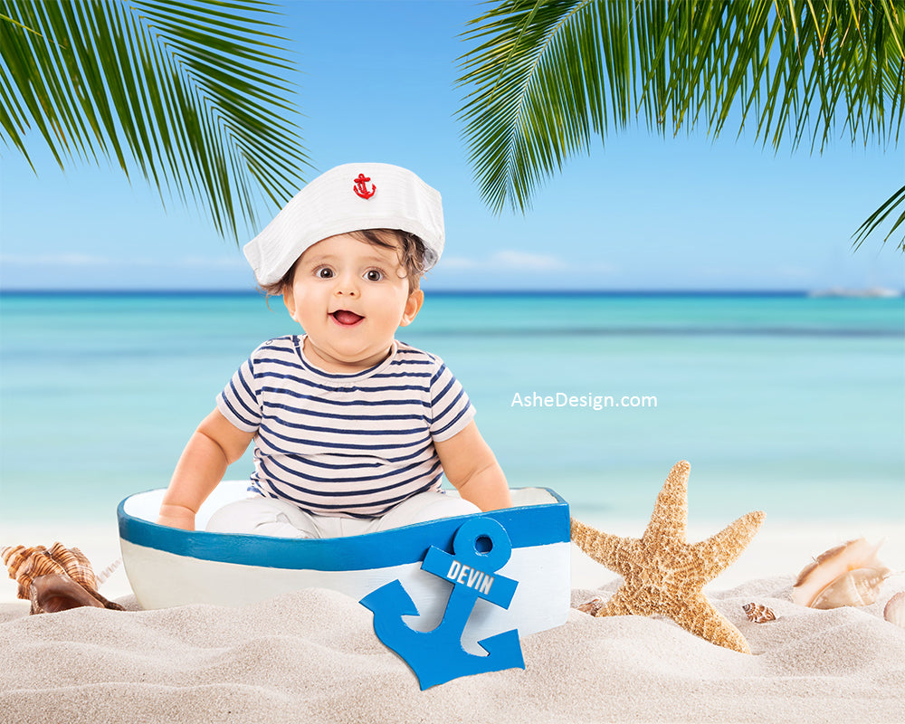 Digital Props 16x20 Backdrop Set - Little Sailor
