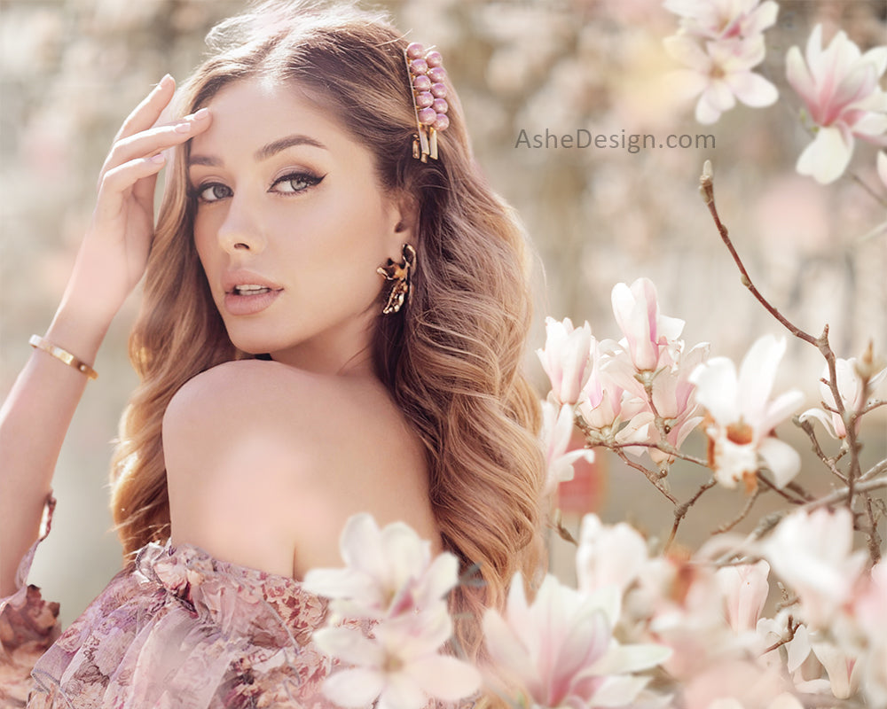 Digital Props 16x20 Backdrop Set - Magnolia Blossoms