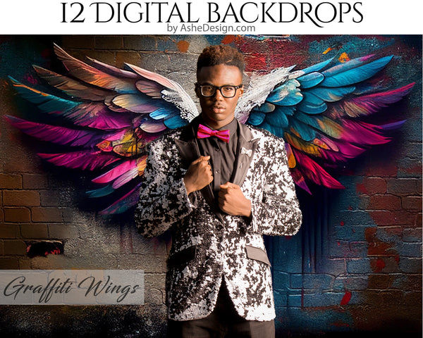 Photography backdrop, Digital overlays, Digital backgrounds, Photoshop overlays, photography overlays, Graffiti backdrops, Senior backdrops, Senior photography backdrops, Backdrop Overlays, Graffiti, graffiti overlays, Texture overlays, for photographers, Studio backdrop overlays, Graffiti Wings, Angel Wing Backdrops