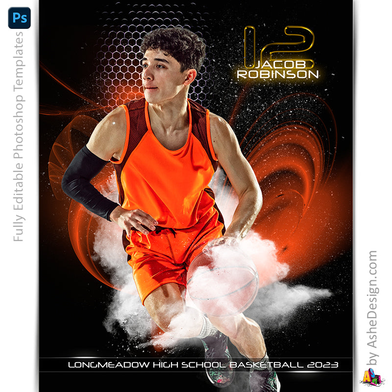 Sports Poster, Photoshop Template, Digital Background, Custom Banner, Senior Banner, photoshop sports, templates, sports templates, senior sports poster, photoshop services, custom poster, sports background, digital template