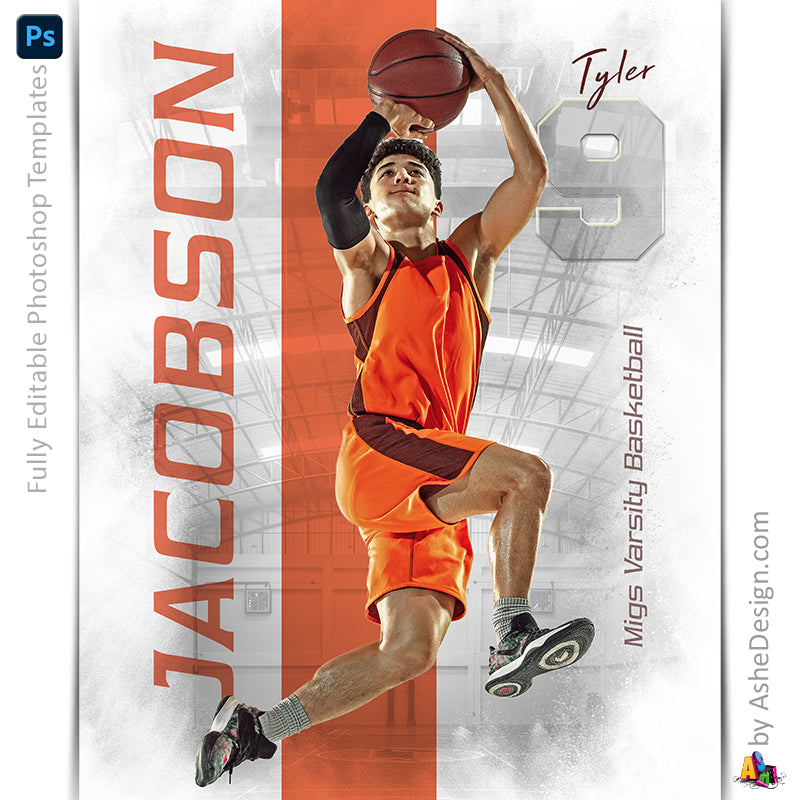 Basketball, Photoshop Template, Digital Background, Basketball Template, basketball poster, senior banner, Sports Poster, Custom Banner, Basketball Backdrop, Basketball Banner, photoshop services, basketball mom