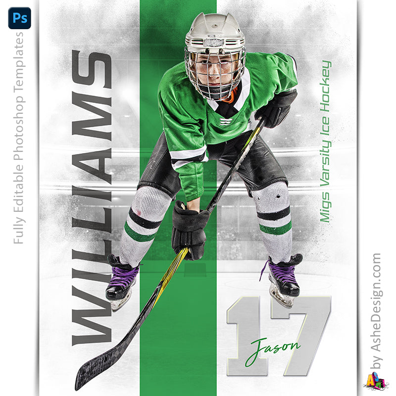 Hockey, Photoshop Template, Digital Background, Hockey Template, hockey poster, senior banner, Sports Poster, Custom Banner, Hockey Backdrop, Hockey Banner, photoshop services, hockey mom