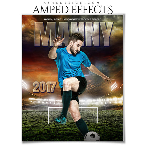 Ashe Design 16x20 Amped Effects Sports Photography Photoshop Templates Breaking Ground Soccer