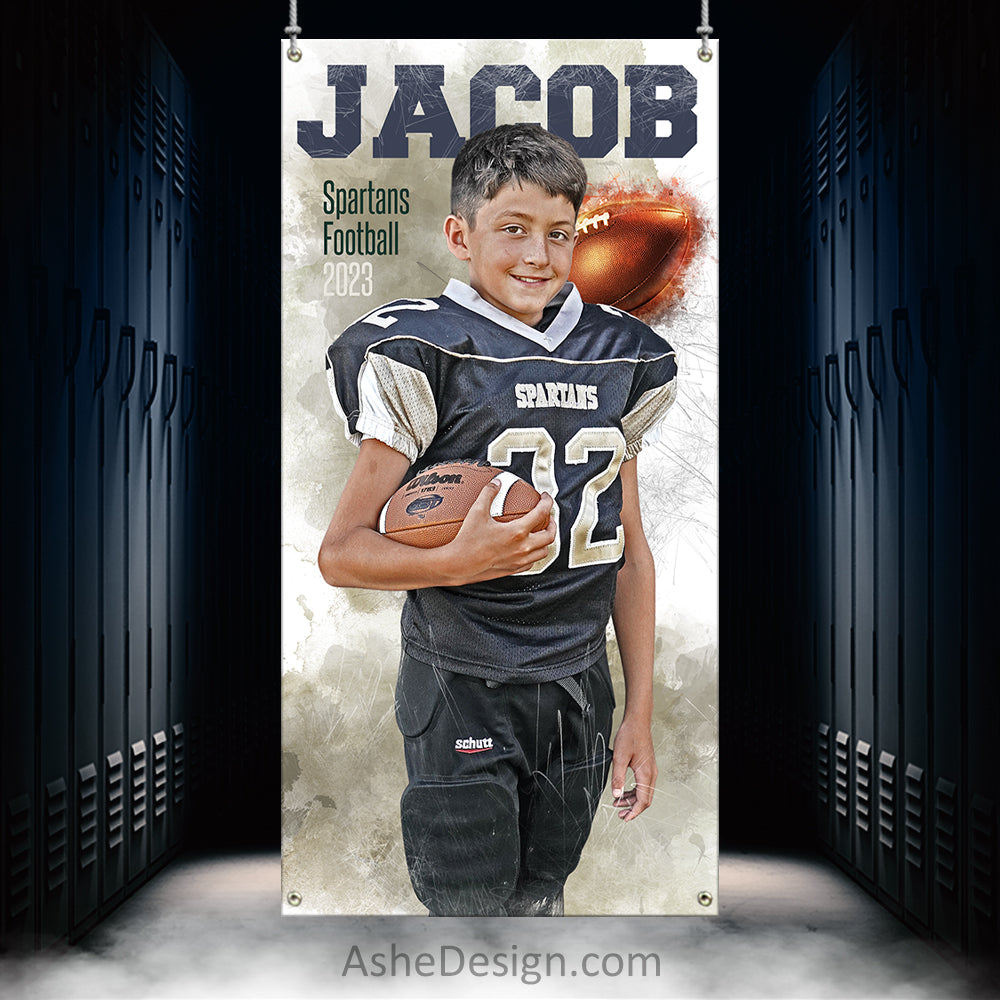 3x6 Amped Sports Banner - In The Zone Football