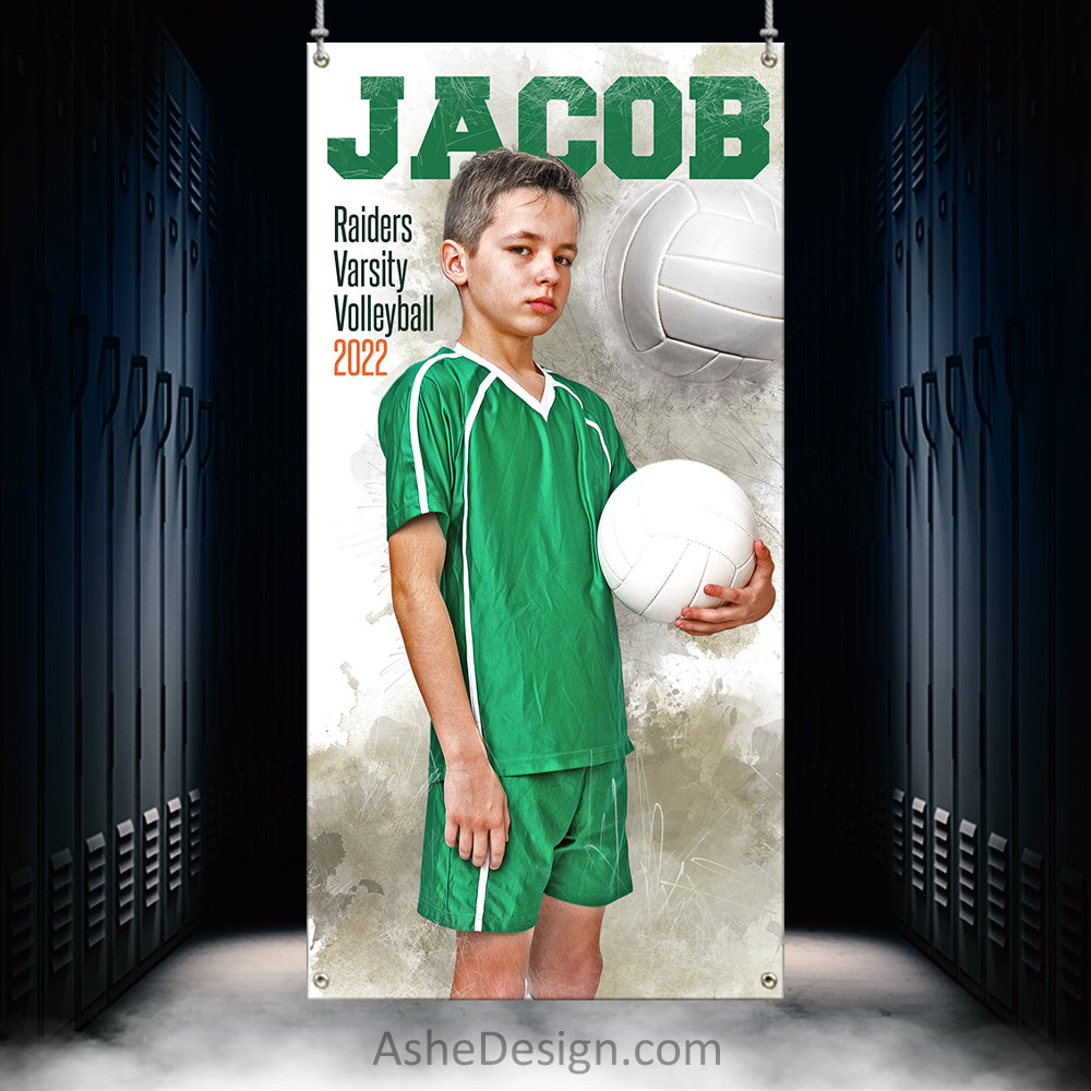 3x6 Amped Sports Banner - In The Zone Volleyball
