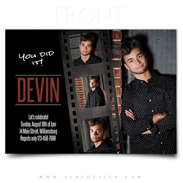 5x7 Flat Card Design - On Film