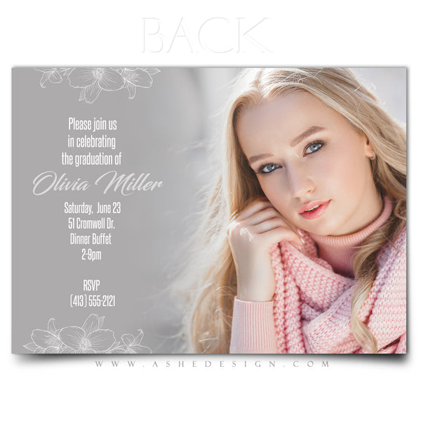 5x7 Flat Card Design - Silver Plated Grad