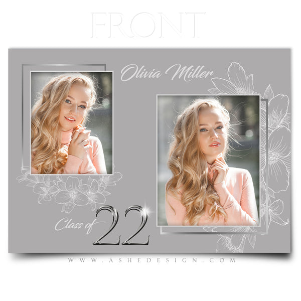 5x7 Flat Card Design - Silver Plated Grad