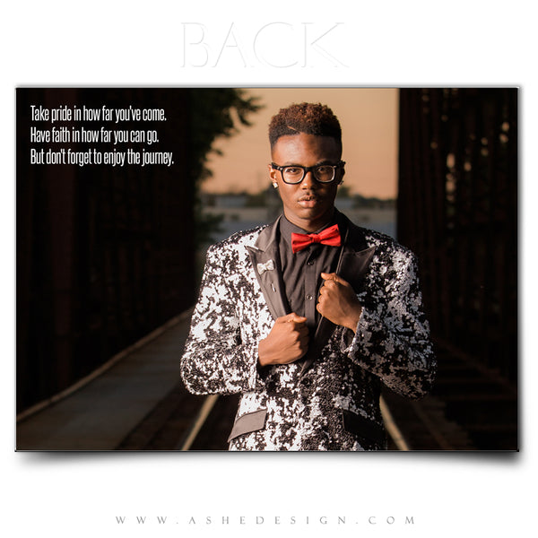 Ashe Design 5x7 Graduation Invitation - The Journey BACK