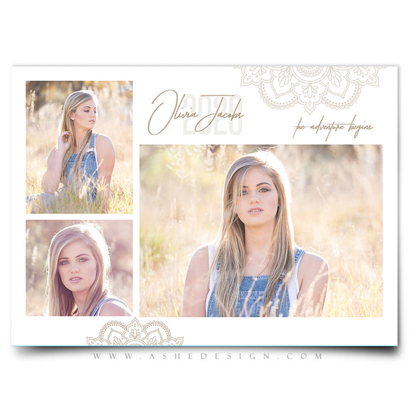 Ashe Design 5x7 Graduation Invitation - Adventure Begins FRONT