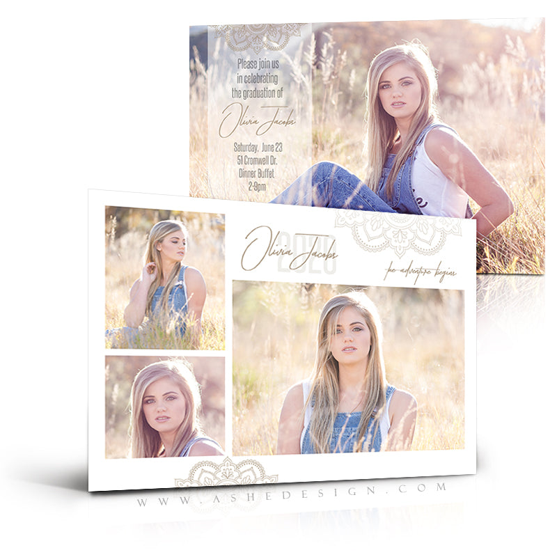 Ashe Design 5x7 Graduation Invitation - Adventure Begins